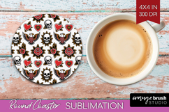 Traditional Tattoo Round Coaster - Tattoo Coaster PNG Product Image 1
