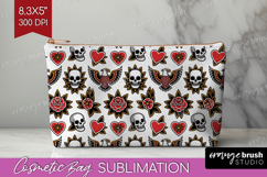 Traditional Tattoo Cosmetic Bag - Tattoo Makeup Bag PNG Product Image 1