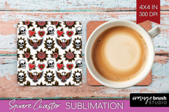 Traditional Tattoo Square Coaster - Tattoo Coaster PNG Product Image 1