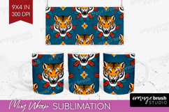 Traditional Tattoo Mug Wrap - Tattoo Mug PNG Sublimation Product Image 1