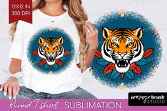 Traditional Tattoo Round Tshirt Background - Tattoo PNG Product Image 1