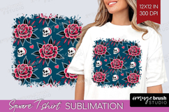 Traditional Tattoo Square Tshirt Background - Tattoo PNG Product Image 1