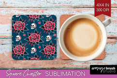Traditional Tattoo Square Coaster - Tattoo Coaster PNG Product Image 1