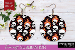 Traditional Tattoo Round Earrings - Tattoo PNG Sublimation Product Image 1