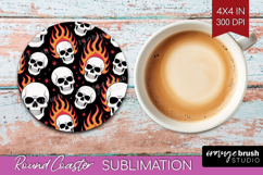 Traditional Tattoo Round Coaster - Tattoo Coaster PNG Product Image 1