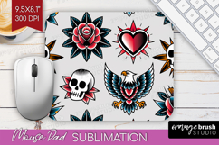 Traditional Tattoo Mouse Pad Sublimation - Tattoo Mousepad Product Image 1
