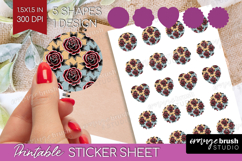 Traditional Tattoo Round Sticker - Tattoo Printable Sticker Product Image 1