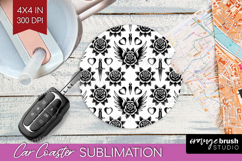 Traditional Tattoo Car Coaster - Tattoo Coaster PNG Product Image 1