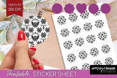 Traditional Tattoo Round Sticker - Tattoo Printable Sticker Product Image 1