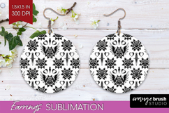 Traditional Tattoo Round Earrings - Tattoo PNG Sublimation Product Image 1
