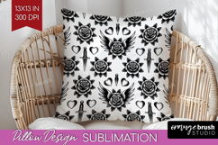 Traditional Tattoo Pillow Sublimation - Tattoo Pillow Cover Product Image 1