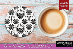 Traditional Tattoo Round Coaster - Tattoo Coaster PNG Product Image 1