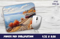 Old Train Watercolor mouse pad / sublimation Product Image 1