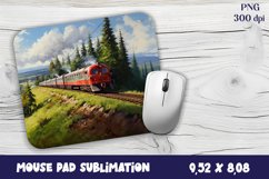 Old Train Watercolor mouse pad / sublimation Product Image 1