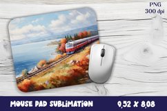 Old Train Watercolor mouse pad / sublimation Product Image 1