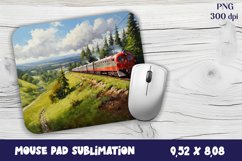 Old Train Watercolor mouse pad / sublimation Product Image 1