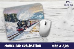 Old Train Watercolor mouse pad / sublimation Product Image 1