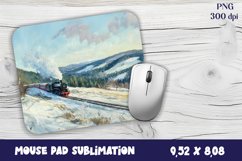 Old Train Watercolor mouse pad / sublimation Product Image 1