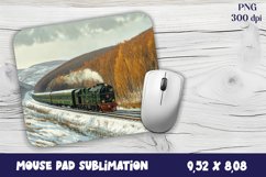 Old Train Watercolor mouse pad / sublimation Product Image 1