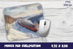 Old Train Watercolor mouse pad / sublimation Product Image 1