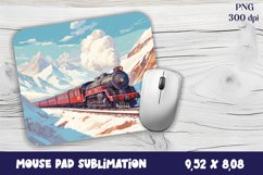 Old Train Watercolor mouse pad / sublimation Product Image 1