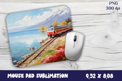 Old Train Watercolor mouse pad / sublimation Product Image 1