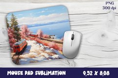 Old Train Watercolor mouse pad / sublimation Product Image 1