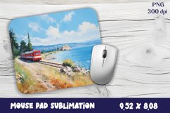 Old Train Watercolor mouse pad / sublimation Product Image 1