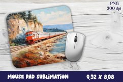 Old Train Watercolor mouse pad / sublimation Product Image 1