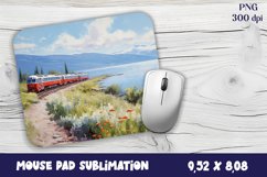 Old Train Watercolor mouse pad / sublimation Product Image 1