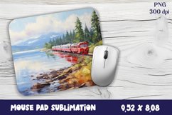 Old Train Watercolor mouse pad / sublimation Product Image 1