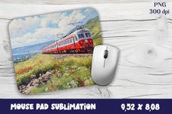 Old Train Watercolor mouse pad / sublimation Product Image 1