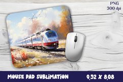Old Train Watercolor mouse pad / sublimation Product Image 1