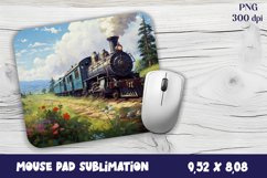 Old Train Watercolor mouse pad / sublimation Product Image 1