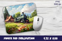 Old Train Watercolor mouse pad / sublimation Product Image 1