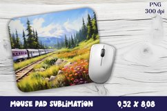 Old Train Watercolor mouse pad / sublimation Product Image 1