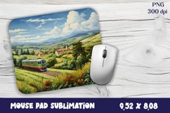 Old Train Watercolor mouse pad / sublimation Product Image 1