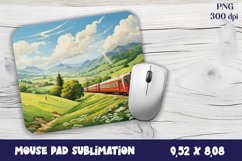 Old Train Watercolor mouse pad / sublimation Product Image 1