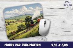 Old Train Watercolor mouse pad / sublimation Product Image 1