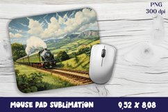 Old Train Watercolor mouse pad / sublimation Product Image 1