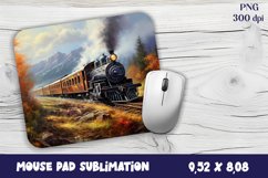 Old Train Watercolor mouse pad / sublimation Product Image 1