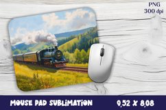 Old Train Watercolor mouse pad / sublimation Product Image 1