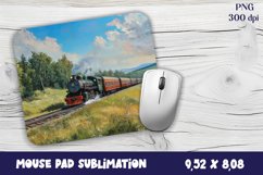 Old Train Watercolor mouse pad / sublimation Product Image 1
