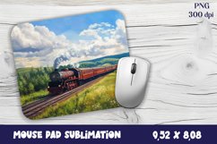Old Train Watercolor mouse pad / sublimation Product Image 1
