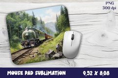 Old Train Watercolor mouse pad / sublimation Product Image 1