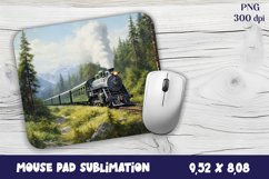 Old Train Watercolor mouse pad / sublimation Product Image 1