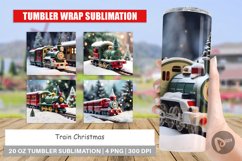 Tumbler Sublimation Train Christmas Product Image 1