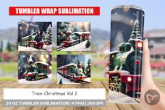 Tumbler Sublimation Train Christmas Product Image 1
