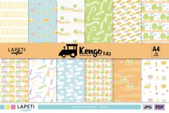 Train Digital Paper Pack for Scrapbooking and Crafts