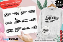 Train Public Transportations Clipart Set Product Image 1
